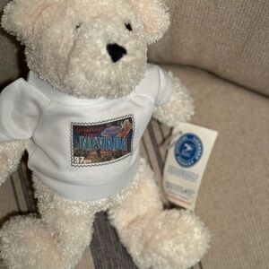USPS White Teddy Bear with Nevada Shirt